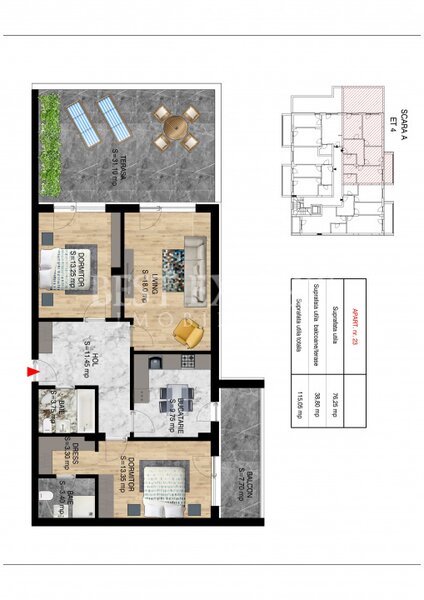 3 Camere Zona Linistita Direct Dezvoltator